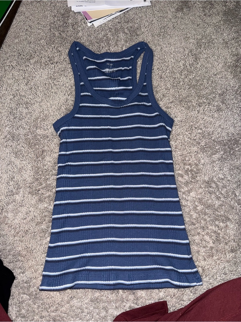 Blue striped tank